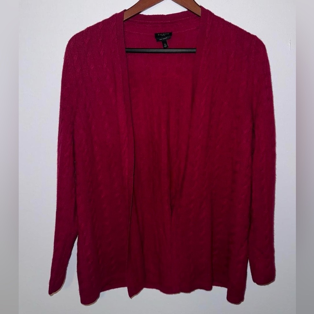 Talbots Rich Red Cardigan Sweater